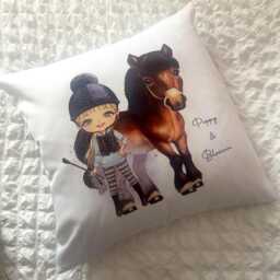 Personalized Equestrian Cushion, Horse Riding Gift, Gift For Girls, Personalised Character Pillow - thumbnail 3