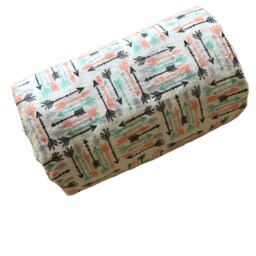 "Coral Arrow Print Stroller Blanket - Soft Minky Baby - 30"" X 35" - thumbnail 3