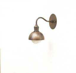 Brass Wall Sconce Light With Solid Round Brass Shade, Wall Sconce Light, Db, Ul Listed, No.0129
