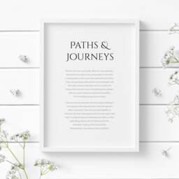 Paths & Journeys Print - Far From The Madding Crowd Wall Art Romantic Wedding Gift Marriage Reading Unframed