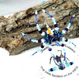 Celestial Blue Guardian Angel Beaded Spider Ornament, Perfect Gift For A Friend, House Warming, Get Well Whishes, Christmas, Secret Santa - thumbnail 2