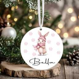 Kids Christmas Girls Boys Personalised Bauble Gift Present Keepsake Train Tree Xmas Daughter Son Nephew Niece