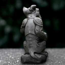 Concrete Gargoyle Statue Massive Warrior Sculpture Stone Monster Figurine Handmade Art Front Door Ornament Garden Decor - thumbnail 4