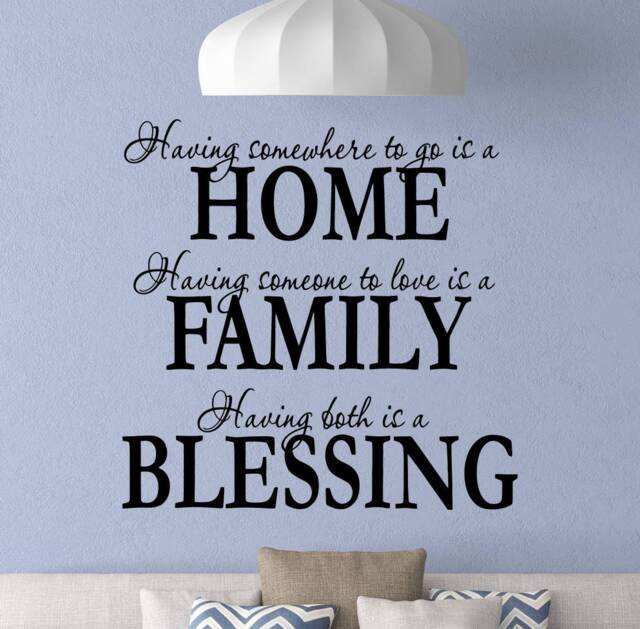Having Somewhere To Go Is A Home Wall Decal Blessing Sign Poster Quote Vinyl Sticker Family Gift Bedroom Love Decor House Art 6x20 - image 1