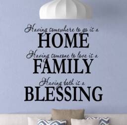 Having Somewhere To Go Is A Home Wall Decal Blessing Sign Poster Quote Vinyl Sticker Family Gift Bedroom Love Decor House Art 6x20 - thumbnail 1