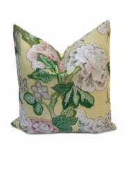 Schumacher Bermuda Blossom Yellow Mary Mcdonald Cushion Cover Pillow Double Sided - thumbnail 1