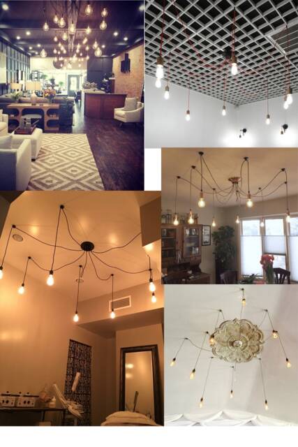 Commercial Lighting Or Residential Dining Chandelier - Any Colors Swag Spider Multi Pendant Custom 9 Hanging - image 1