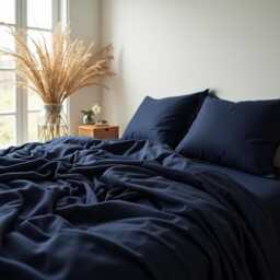 Navy Duvet Cover 1 Duvet Cotton Sateen Comforter Set - thumbnail 3