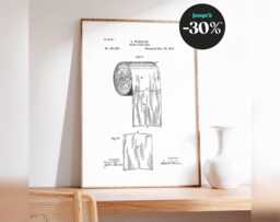 Toilet Paper Patent Poster - Reproduction Of The Original Patent For Invention Toilet Paper, Decoration Bathroom - thumbnail 1