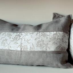 Linen Natural Pillow Cover/ Luxurious Decorative Cover With Jacquard Linen/ Luxury For Your Home/ Accessories - thumbnail 3