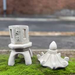 Japanese Lantern Pagoda Statue Stone Figurine Concrete Home Decoration Handmade Zen Garden Ornament Pagoda Lover Gift Yard Art - thumbnail 2