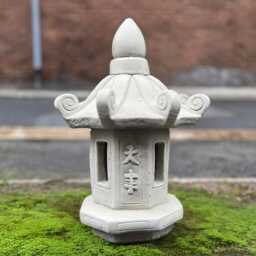 Japanese Lantern Pagoda Statue Stone Figurine Concrete Home Decoration Handmade Zen Garden Ornament Pagoda Lover Gift Yard Art - thumbnail 4