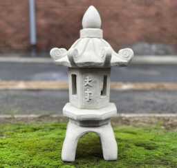Japanese Lantern Pagoda Statue Stone Figurine Concrete Home Decoration Handmade Zen Garden Ornament Pagoda Lover Gift Yard Art - thumbnail 1