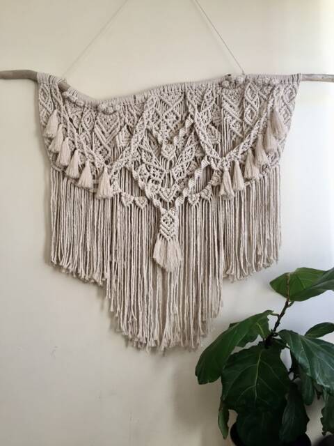 "Macrame Wall Hanging By Hanmademacrame - Art Fibre Home Decor Boho " - image 1