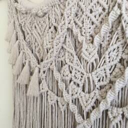 "Macrame Wall Hanging By Hanmademacrame - Art Fibre Home Decor Boho " - thumbnail 3