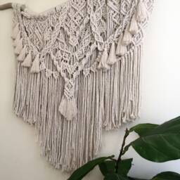 "Macrame Wall Hanging By Hanmademacrame - Art Fibre Home Decor Boho " - thumbnail 4