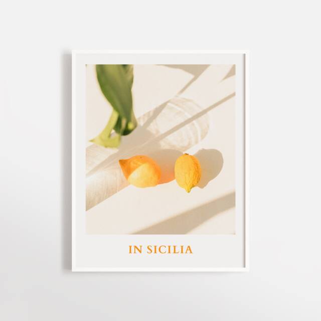 Sicilia Lemon Art Print Italian Summer Home Decor - image 1