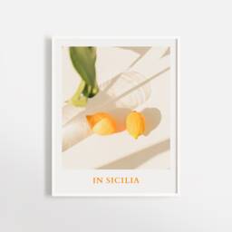 Sicilia Lemon Art Print Italian Summer Home Decor - thumbnail 1