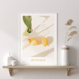 Sicilia Lemon Art Print Italian Summer Home Decor - thumbnail 2