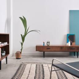 Bookcase, Bookshelf Made Of Walnut Vaneer - Livlo O-R05 - thumbnail 3