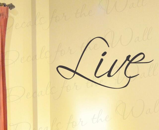 Live Inspirational Home Motivational Living Room Wall Saying Quote Decal Decoration Lettering Sticker Graphic Vinyl Decor Art W4 - image 1