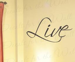 Live Inspirational Home Motivational Living Room Wall Saying Quote Decal Decoration Lettering Sticker Graphic Vinyl Decor Art W4 - thumbnail 1