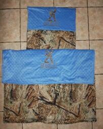 Custom Appliqued Camo Nap Mat Cover & Blanket - thumbnail 1