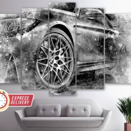 Bmw M4 Print, Bmw Canvas Wall Art, Poster, Wheel, Decor, Sport Paintings - thumbnail 4