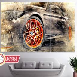 Bmw M4 Print, Bmw Canvas Wall Art, Poster, Wheel, Decor, Sport Paintings - thumbnail 3