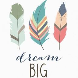 Tribal Feathers - Nursery Decor Wall Art Dream Big Little One Boho Baby Shower - thumbnail 2