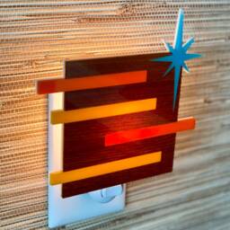 "Mid Century Modern Night Light - ""Linear Ii" - thumbnail 3