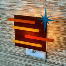 "Mid Century Modern Night Light - ""Linear Ii"