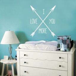 I Love You More Crossing Arrows Vinyl Wall Decal - thumbnail 2