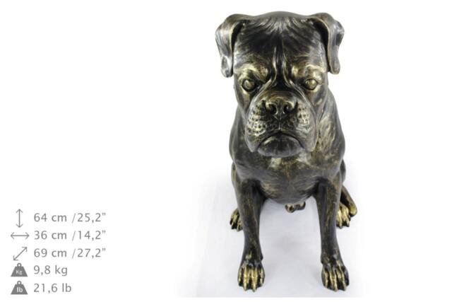 Boxer - Sitting, Dog Natural Size Statue, Limited Edition, Artdog - image 1