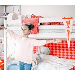 Girl Power Felt Pennant Flag Motivational Feminist Kindness Wall Hanging - thumbnail 4
