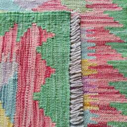 Kilim Rug Multicolour, Handmade Artisan Afghan Turkish Aztec Geometric Wool 150x105 cm - thumbnail 3