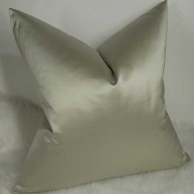 Designer Guild Calico Plain Cotton Satin Cushion Cover, Modern Sofa Bed Pillow Cover Accent Home Decor Large Pillow Throw/Sham Euro - image 1
