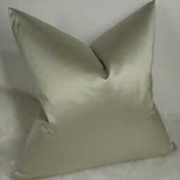 Designer Guild Calico Plain Cotton Satin Cushion Cover, Modern Sofa Bed Pillow Cover Accent Home Decor Large Pillow Throw/Sham Euro - thumbnail 1