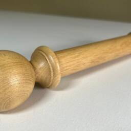 Handmade Wooden Curtain Pole Set Custom Finishes & Brackets - thumbnail 3