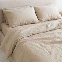 Linen Fitted Sheet, Custom Bed Sheets Queen, Twin, King Bedding, Deep Pocket - thumbnail 2