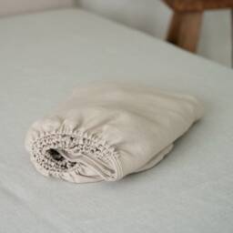 Linen Fitted Sheet, Custom Bed Sheets Queen, Twin, King Bedding, Deep Pocket - thumbnail 3