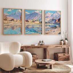 Set Of 3 Kabul Posters, Afghanistan Travel Prints, Art, Islamic Wall Muslim Gift, Afghan Decor - thumbnail 3
