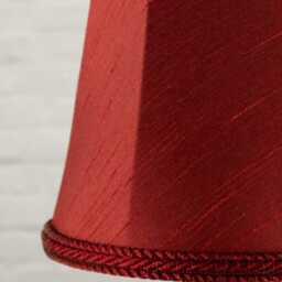 Ruby Red Empire Chandelier Shade, Faux Silk Candle Clip Lampshade, Wall Light Handmade - thumbnail 3
