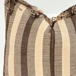 Brown Tribal Hemp Hand Woven Natural Dye Color Hmong Lumbar Pillow Cover - thumbnail 2