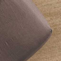 Cocoa Brown Linen Fitted Sheet - 100% Natural Bedding, Soft, Breathable & Durable, Deep Pocket For Cozy Sleep - thumbnail 2