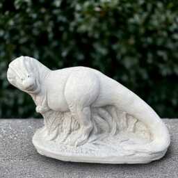 Stone Dragon Statue Outdoor Figurine Cement Wildlife Sculpture Concrete Animal Decoration Dragon Lover Gift Handmade Yard Art - thumbnail 1