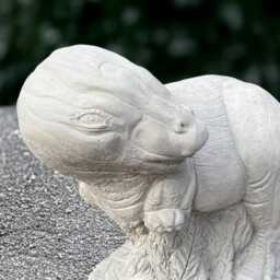 Stone Dragon Statue Outdoor Figurine Cement Wildlife Sculpture Concrete Animal Decoration Dragon Lover Gift Handmade Yard Art - thumbnail 2