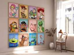 Toy-Inspired Nursery Prints - Set Of 12, Printed Or Framed Kids Room Wall Art - thumbnail 1