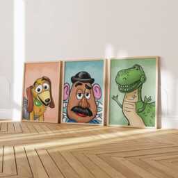 Toy-Inspired Nursery Prints - Set Of 12, Printed Or Framed Kids Room Wall Art - thumbnail 3
