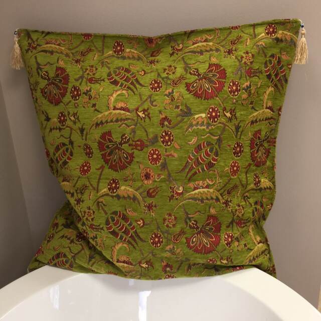 Authentic Turkic Motif Pillowcase-Green - image 1
